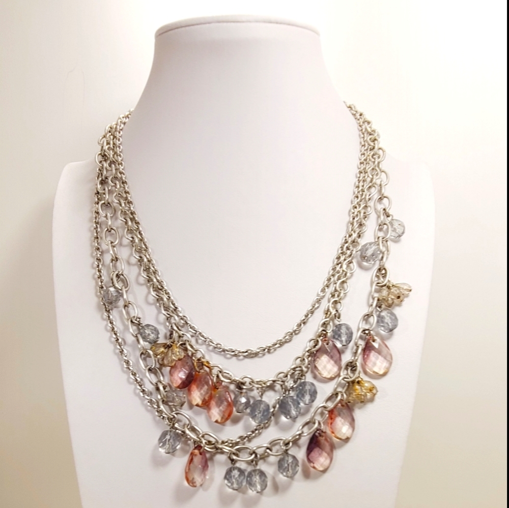 Loft Multi Layer Bib Necklace Statement. - image 2